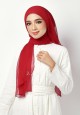 SHAWL FLOSSY PLAIN IN RED